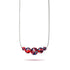 Feu et glace | Argent sterling 925 | Collier avec fermoir infini en verre Firefly